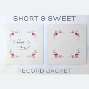 Short & Sweet Vinyl Record Jacket - Romantic Espresso Floral