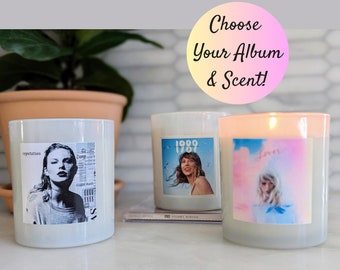 Album Cover Candle - Build Your Own!, Custom Candle, Pop Music Gift, Pick Your Scent, Swift Candle