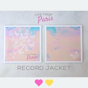 Live From Paris Vinyl Record Jacket - Butterflies Cotton Candy