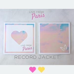 Live From Paris Vinyl Record Jacket - Hearts Cotton Candy