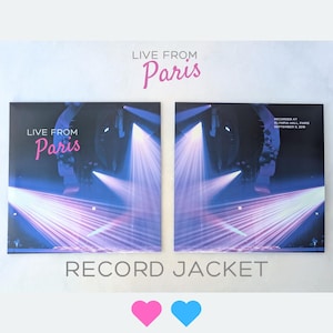 Live From Paris Vinyl Record Jacket - Black with Pink & Purple Stage Lights