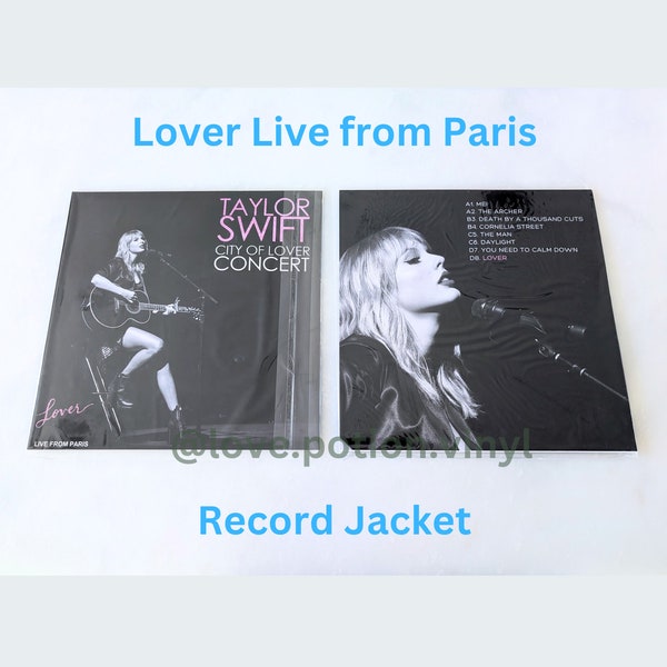 Vinyl Record Jacket - Lover Live From Paris, LLFP Heart Vinyl Jacket, Record Sleeve