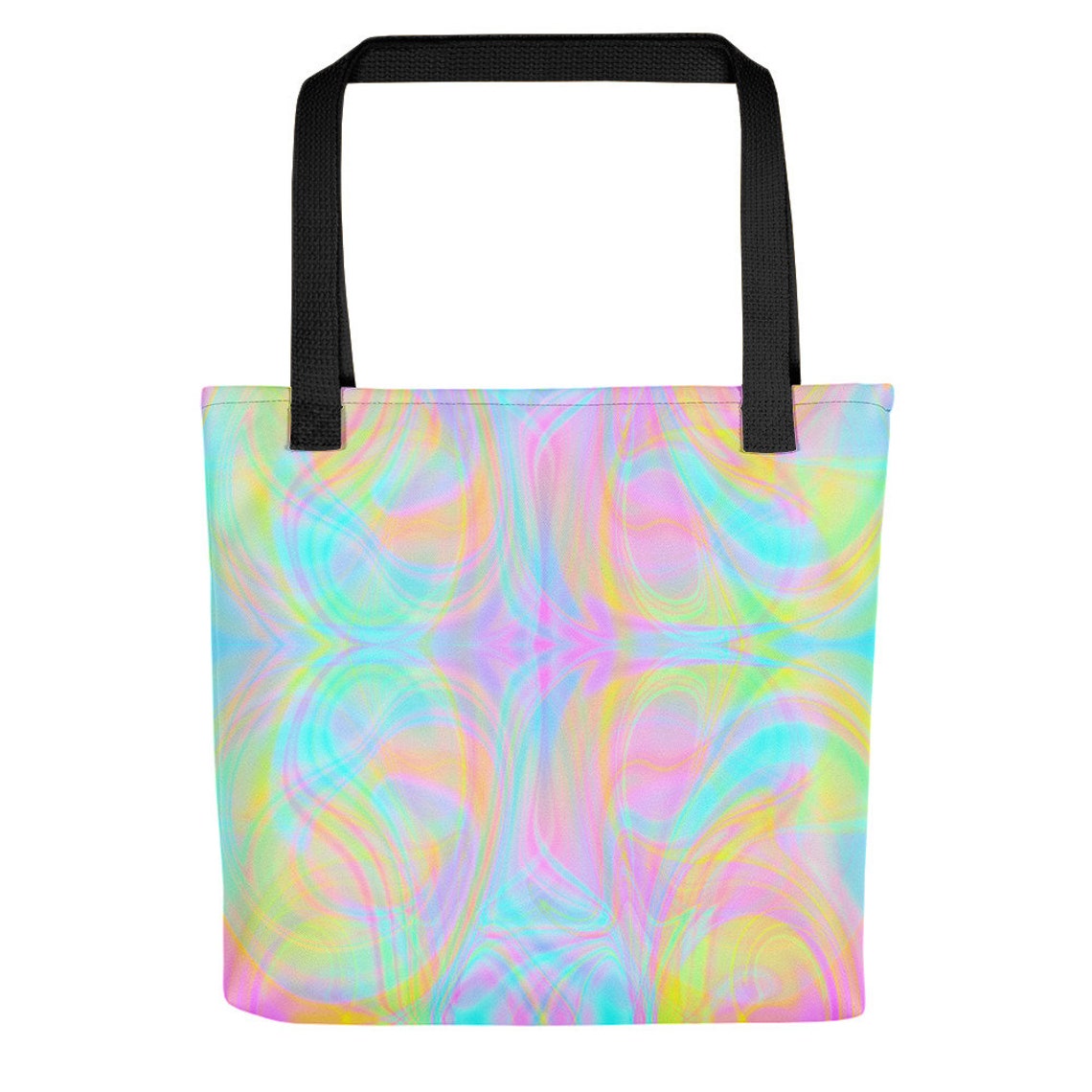 Tote Bag Canvas Festival Rave Bag Psychedelic Etsy
