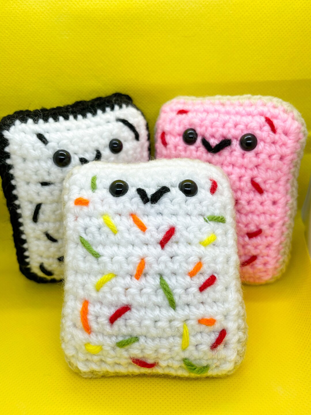 Crochet Toaster Pastry Amigurumi Stuffed Animal Breakfast Plushie Play