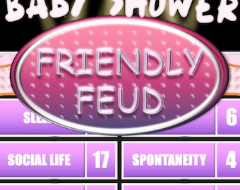 Baby Shower Friendly Feud Game | Interactive PowerPoint (Digital Download)