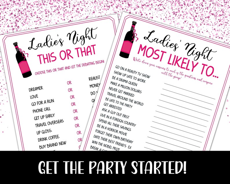 Ladies' Night Game Bundle, Fun Party Games, Girl Night Out, Singles