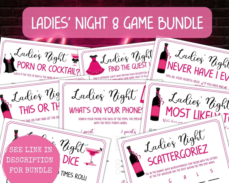 Ladies Night Never Have I Ever, Jogos Divertidos de Festa, Girl Night Out, Ladies Night, Girls Night in, Jogos Divertidos para Adultos, imagem 4