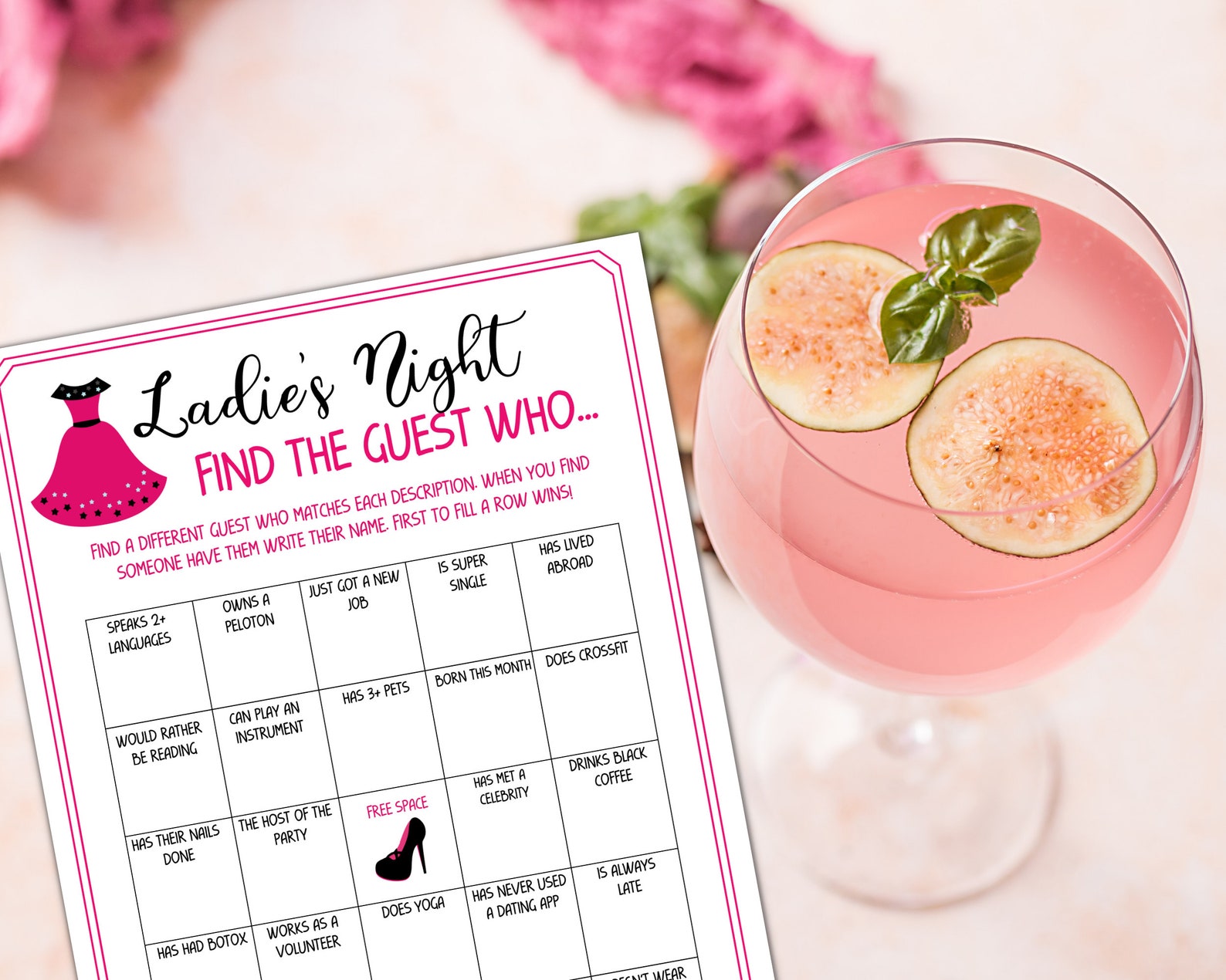 Ladies Night Find the Guest Who Fun Party Games Girl Night Etsy