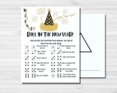 Roll in the New Year Dice Game, New Year Dice Game, Family Xmas Activity, Kids Holiday Game, Holiday Dice Fun, New Year Printable, Snow Day