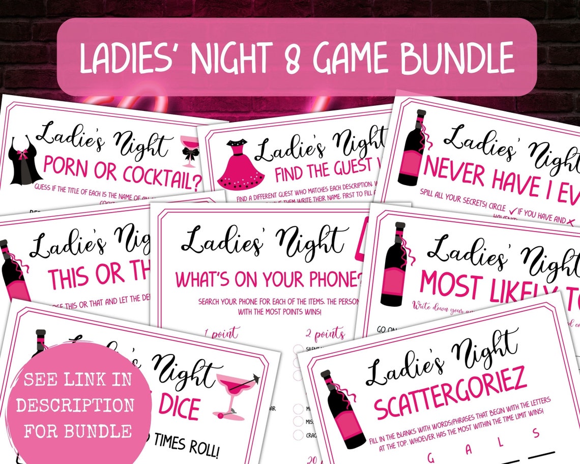 Ladies Night Find the Guest Who Fun Party Games Girl Night Etsy