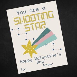 Printable Space Valentine's Day Cards, Valentines Card for Kids, Outer ...