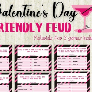 Galentines Day Friendly Feud Game,  Family Feud Quiz, Galentine&#39;s Game Night, Ladies Night Quiz Trivia, Printable Galentine&#39;s Day Game