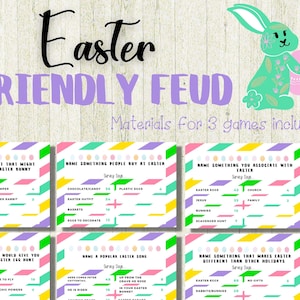 Easter Friendly Feud Game, Feud Trivia Quiz, Easter Family Game Night ...