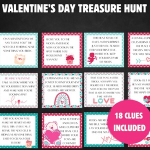 Valentine's Day Treasure Hunt,  Valentine's Day Fun, Scavenger Hunt, Kids Treasure Hunt, Valentines Treasure Hunt Clues