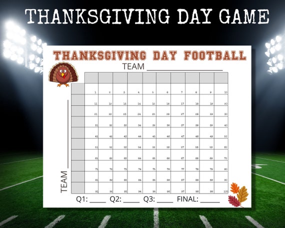 Football Squares Game Thanksgiving Day Game Football Squares Etsy Canada football-squares-game-thanksgiving-day-game-football-squares-etsy-canada