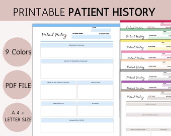 Printable Nursing Patient History, Nursing Patient History Sheet, Nursing Student, Medical Student, Student Nurses, Medical History