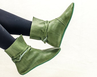 Medieval shoes, renaissance boots, damen schuhe, viking historical shoes, handmade accessories, natural leathers, men&#39;s costume boots