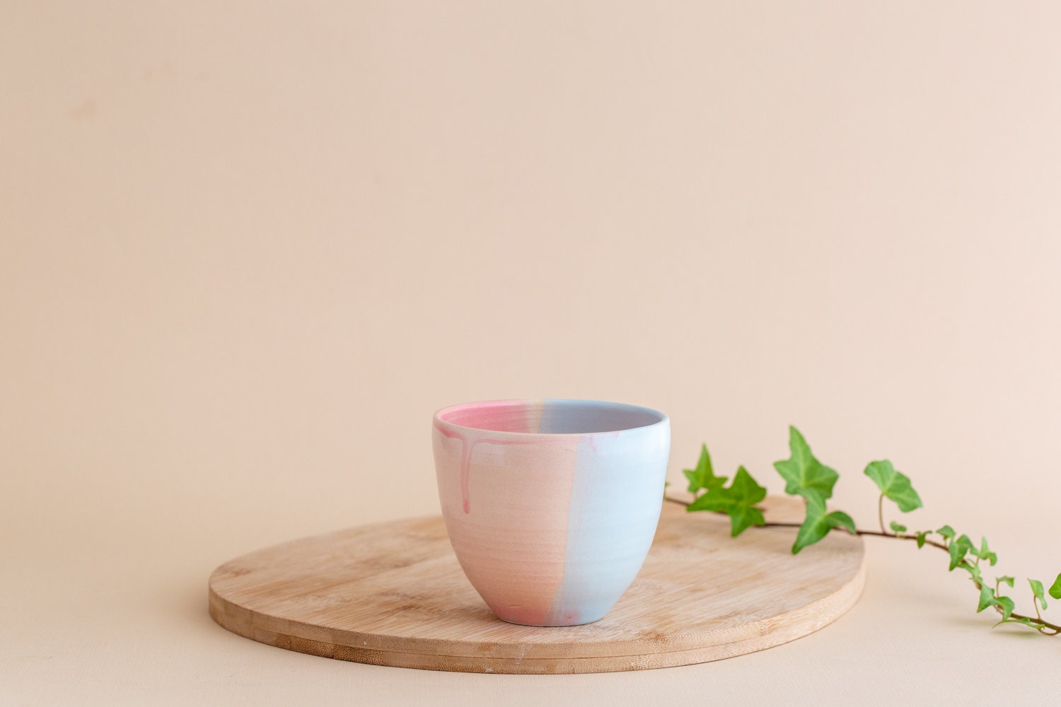 Hand Painted Ceramic Cups Colorful Pastel Cups Bohemian Etsy