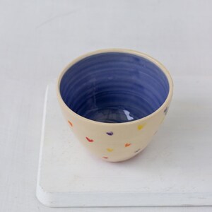 Small Ceramic Bowls Tapas Bowls Prep Bowls Ceramic Bowl Set Handmade Dinnerware Wedding Gift for Guests Inner Color Bowls Purple
