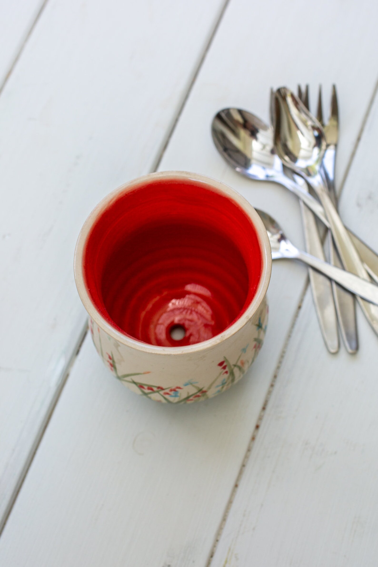 Small Ceramic Kitchen Utensil Holder Toothbrush Holder Etsy