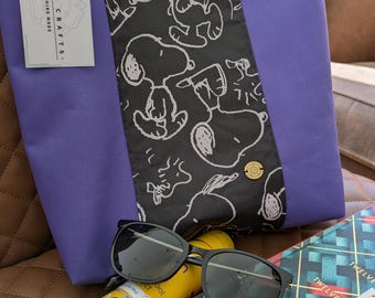 Bolso de mano con estampado de Snoopy, bolso de mano de Peanuts, bolso de playa, bolso de playa de lona impermeable