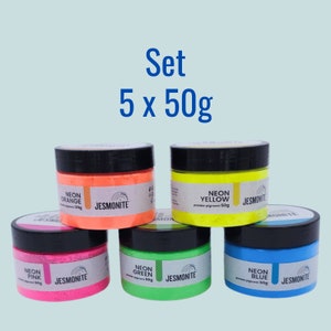 Jesmonite Pigment Powder 5 x 50g - NEON COLORS Original