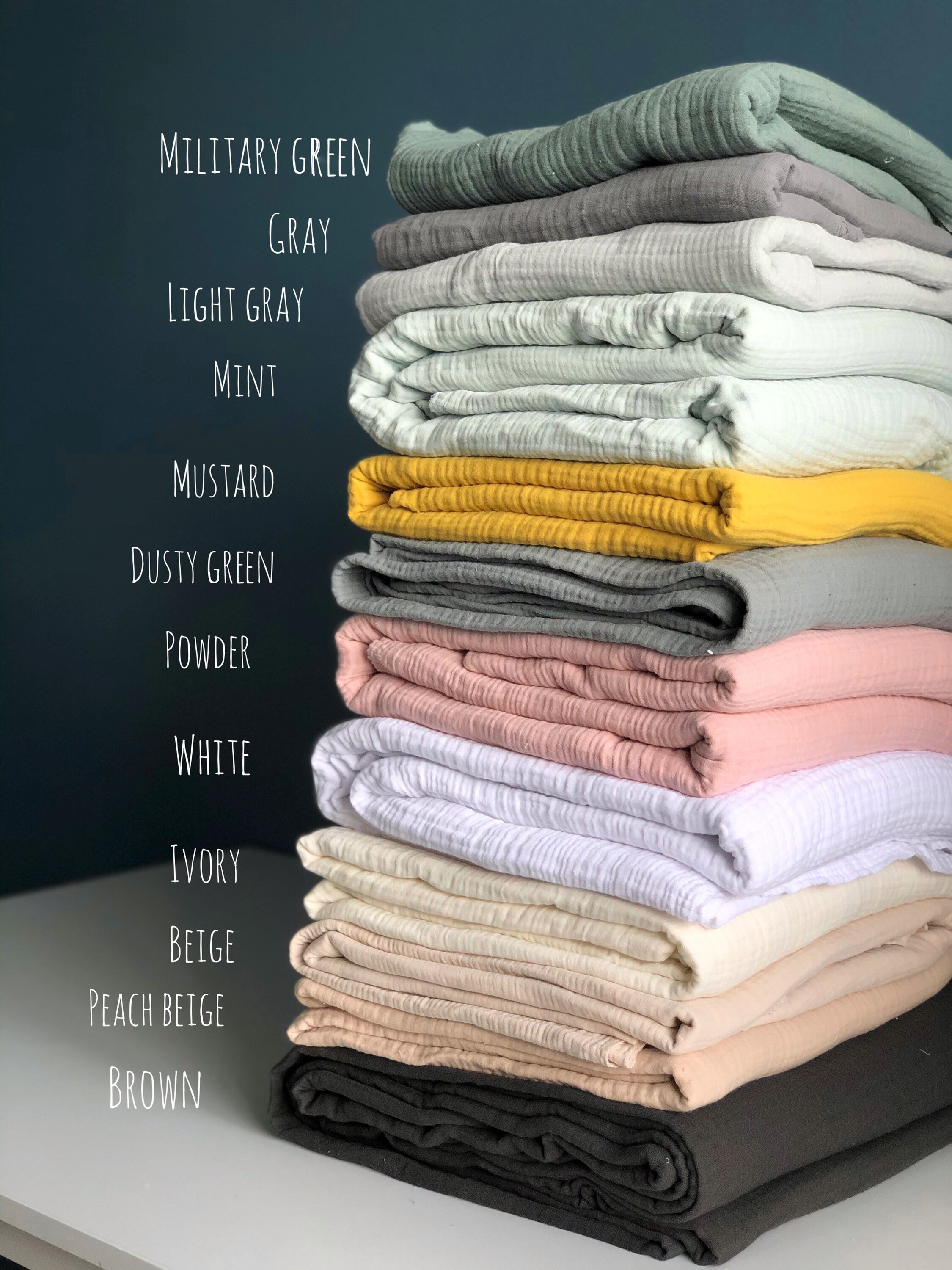 Muslin fabric samples Muslin fabric swatch Fabric sample Etsy