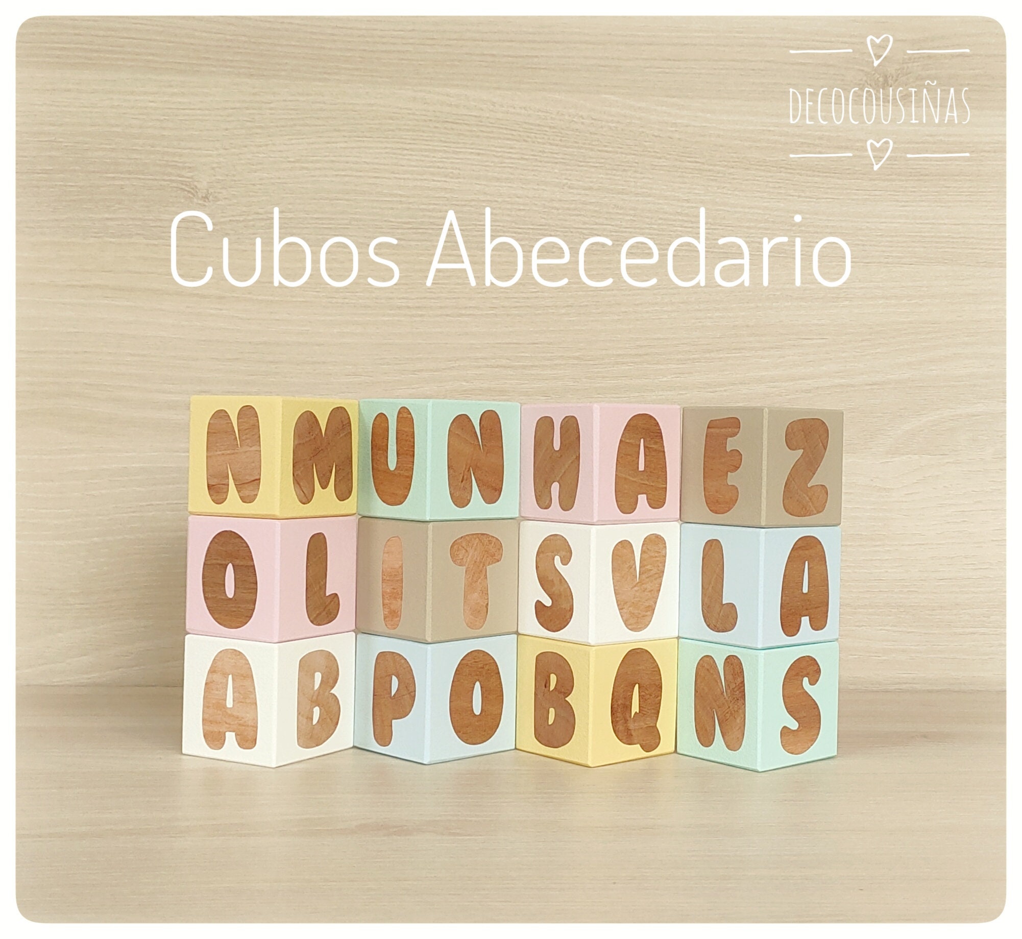 Wooden alphabet buckets Etsy