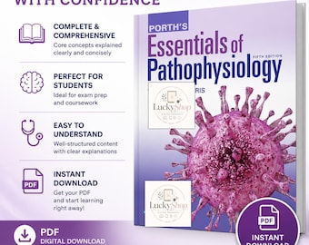 Elementi essenziali di fisiopatologia di Porth, quinta edizione, PDF / Ebook per studi infermieristici e medici / Download digitale immediato / Manuale di fisiopatologia