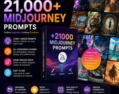21000+ AI Prompts Bundle | Midjourney Prompt Pack, Mockup, T-Shirt, Logo Design (Digital Download)