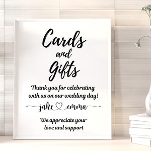 Tarjetas y regalos Firma con nombres, Letrero de mesa de regalo de boda personalizado, Tarjetas de boda y letreros de regalo, Letreros de recepción, Tarjetas y regalos Firmar boda