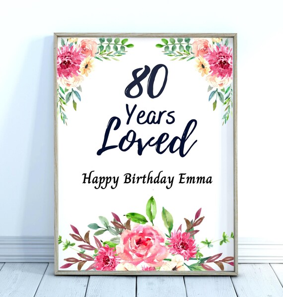 80. Geburtstag Banner – Holografisch, Rosa, 3,9 M Lang, Für Drinnen & Draußen