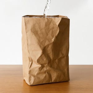 Jarrón de bolsa de papel, florero de fibra de madera, decoración escandinava moderna, jarrón hermético hecho a mano – Urbancraft Studio Bag