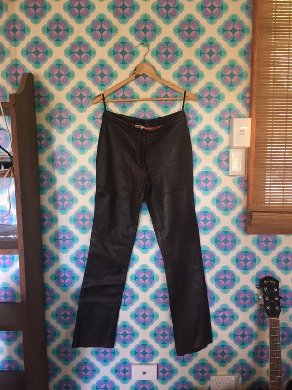 leather trousers size 8