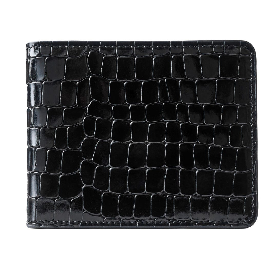 Portefeuille en cuir noir de veau pour femme Couleurs Noir