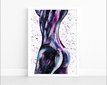 Wall Hanging Premium Poster Digital Art Print Stylish Sleek Pinterest Fashion in nude