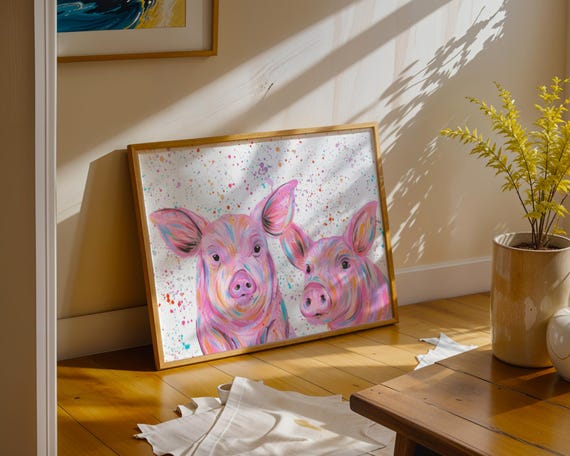 Cute Pigs Art Print