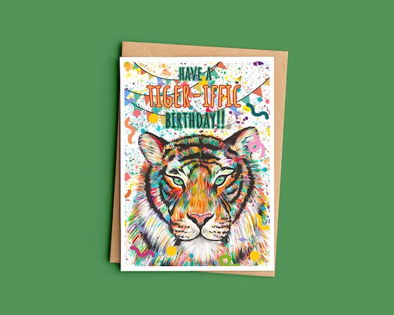 Tiger Birthday Card