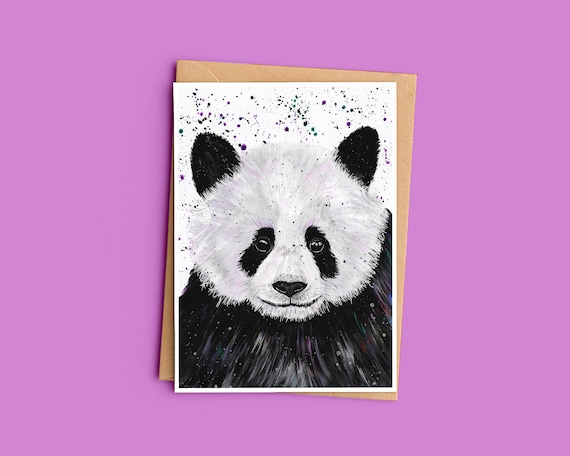 Panda Blank Greeting Card ‘Henry’