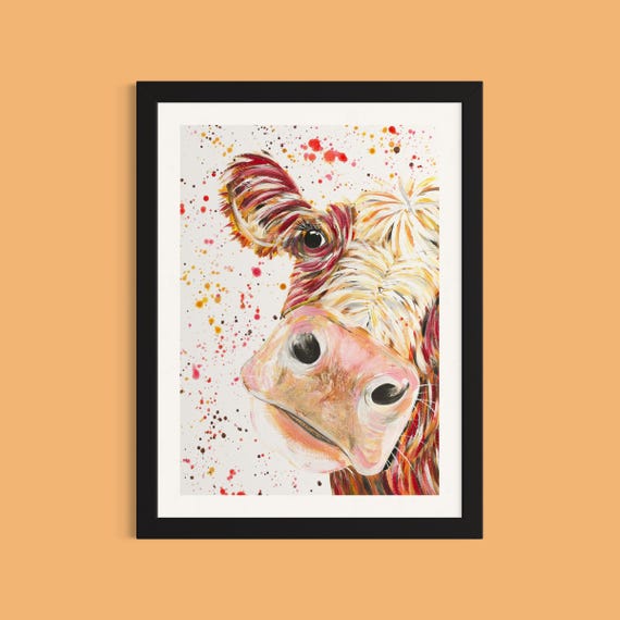 Cow Art Print ‘Caleb’