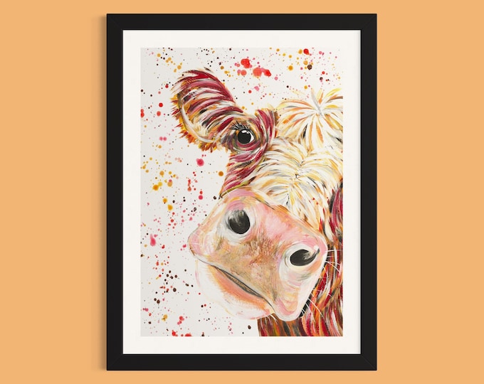 Cow Art Print ‘Caleb’
