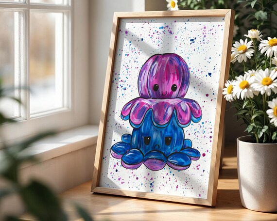Happy Octopus Art Print