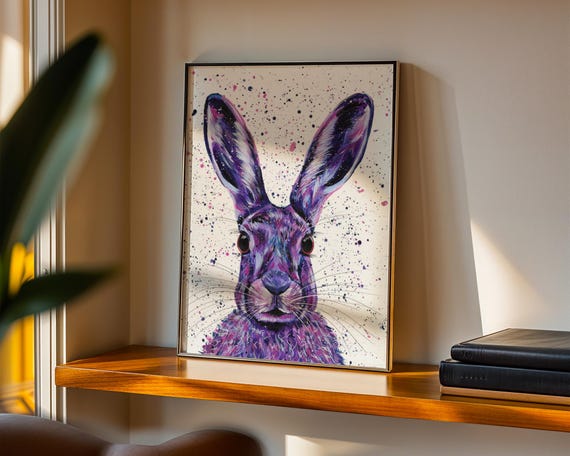 Wild Rabbit Art Print ‘Hallie’