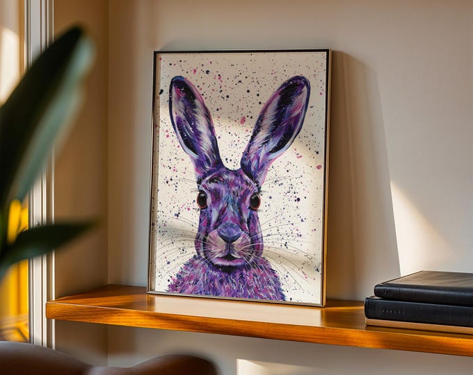 Wild Rabbit Art Print ‘Hallie’