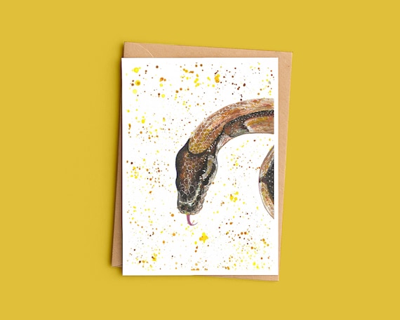 Python Snake Greeting Card