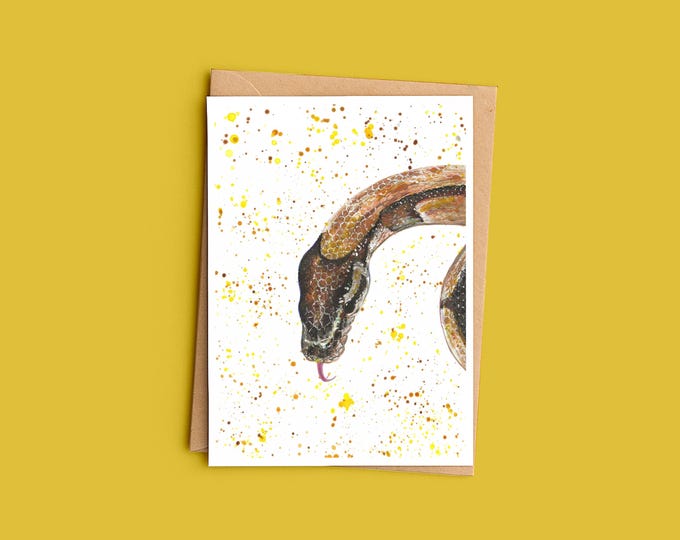 Python Snake Greeting Card