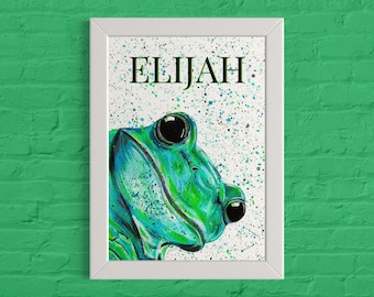 Personalised Frog Art Print