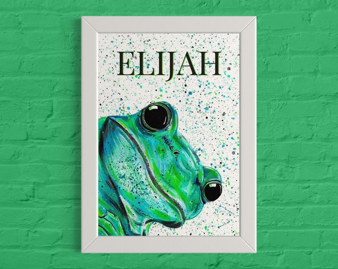 Personalised Frog Art Print