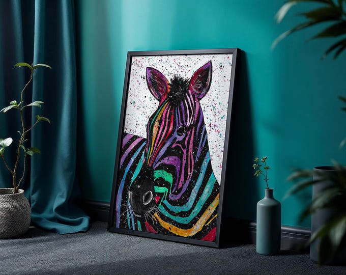 Zebra Art Print ‘Nellie’