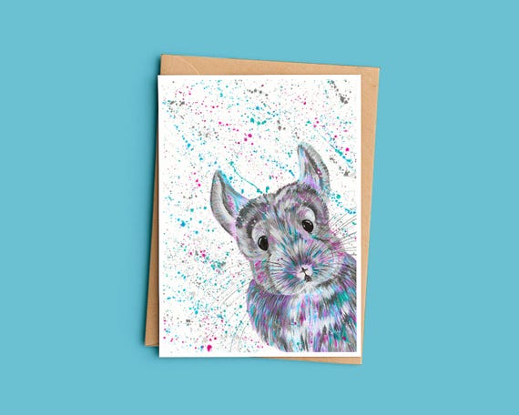 Chinchilla Greetings Card